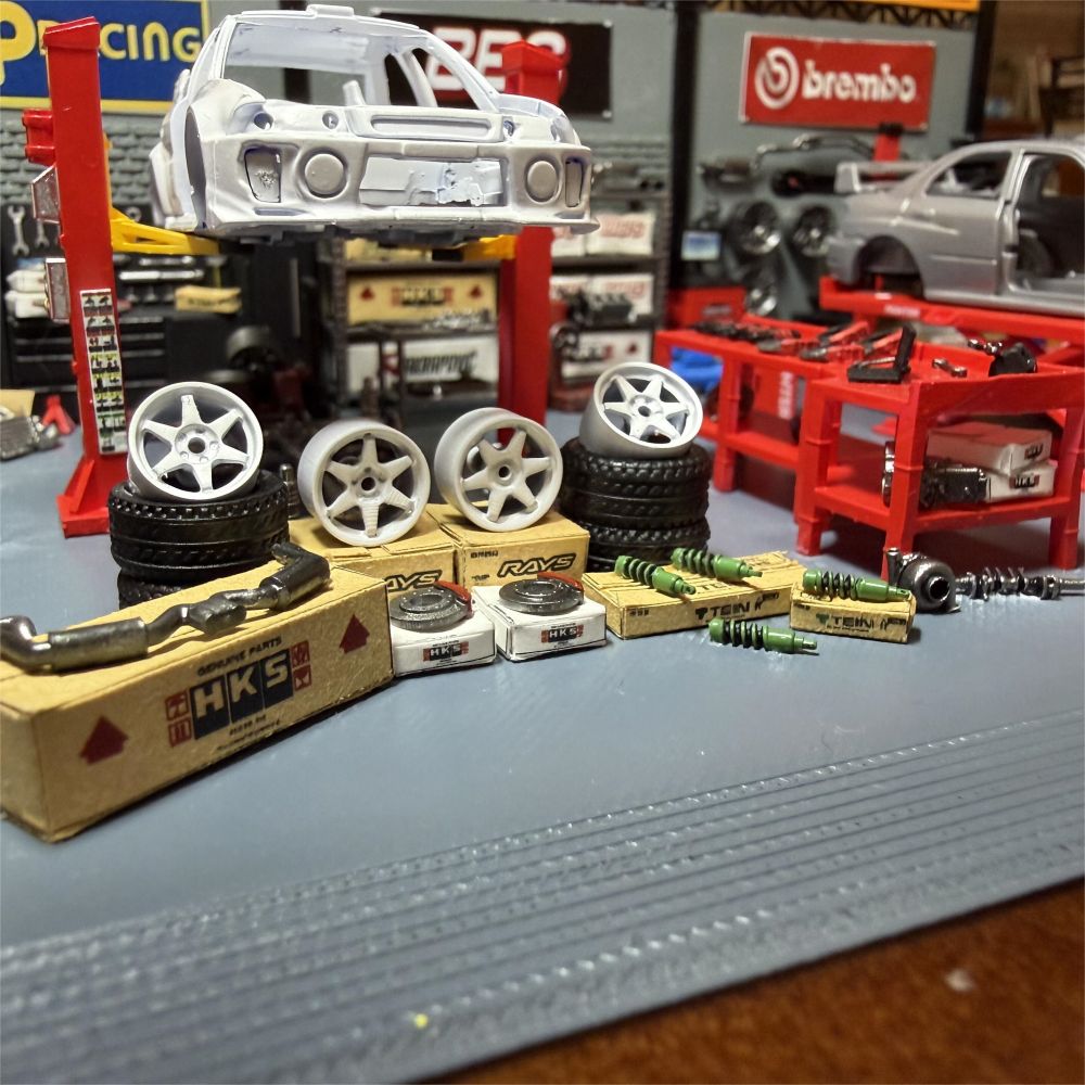 Diorama 1:64 Hub Caliper  Mode - đánh giá và giá Auto Repair Shop Japan