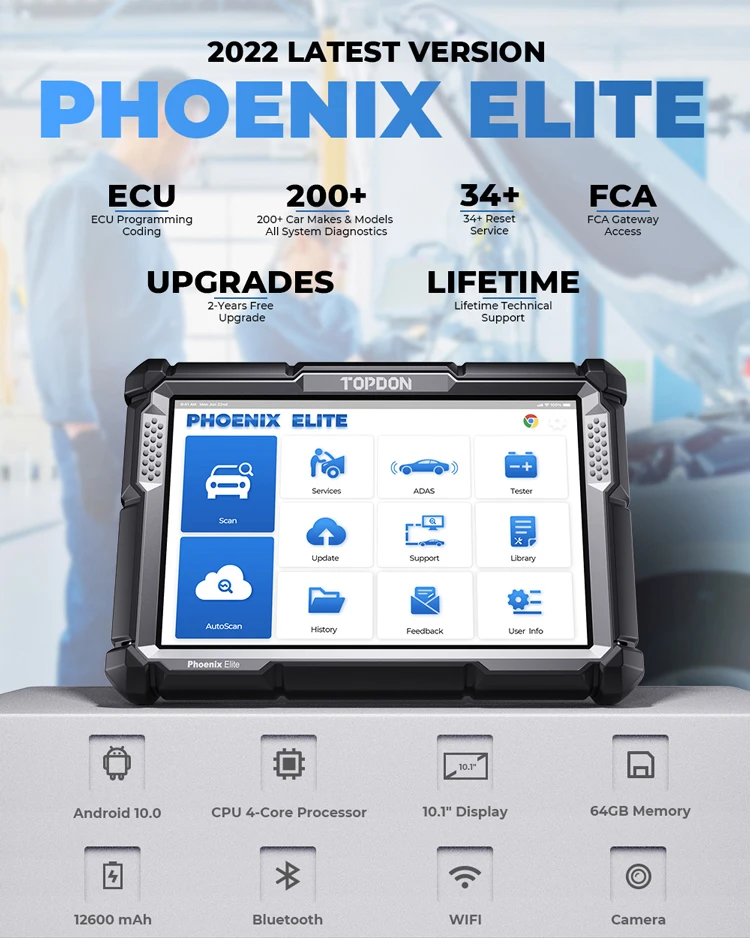 TOPDON PHOENIX ELITE Car Ecu U - đánh giá và giá Car Diagnostic Tool