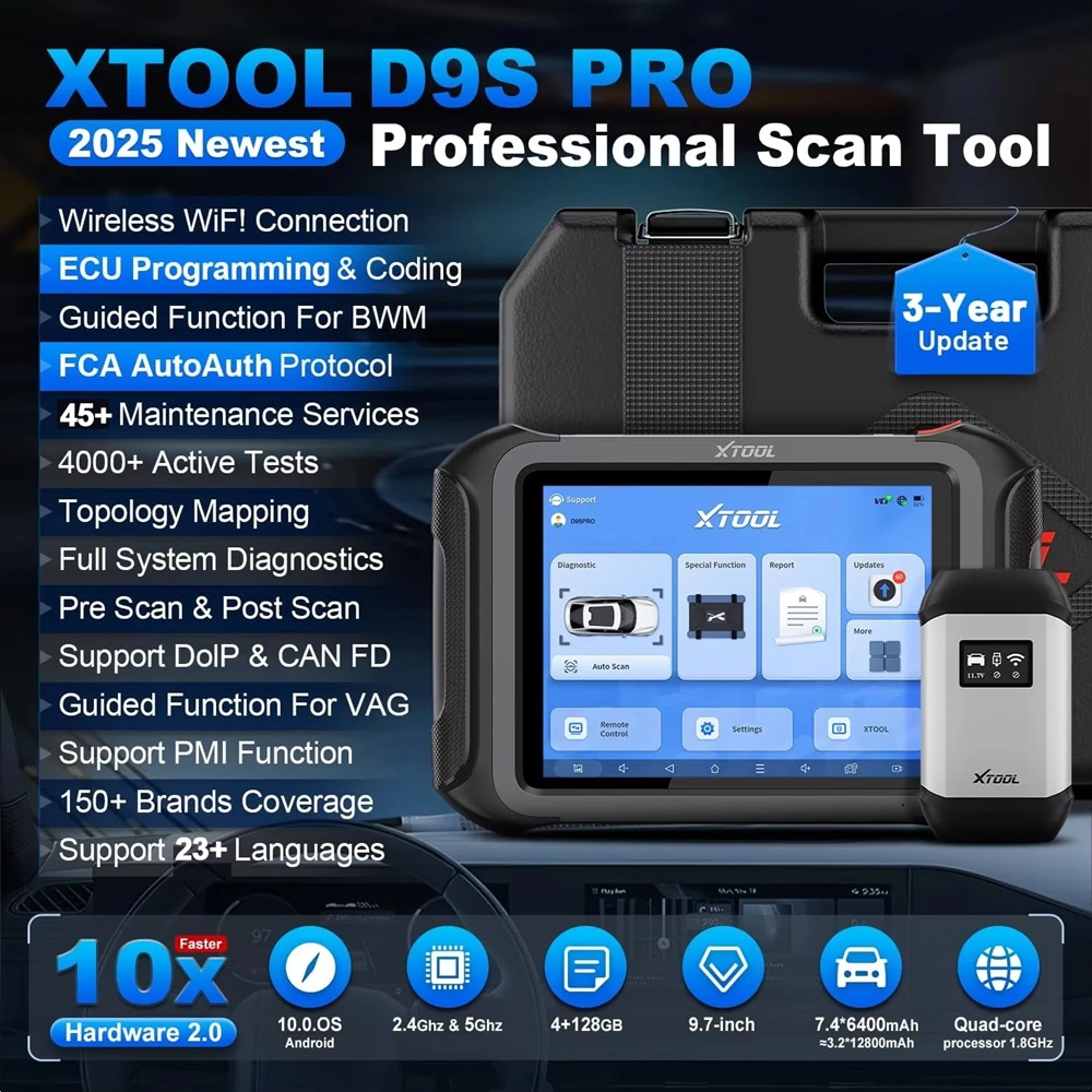 USA Warehouse XTOOL D9S Pro Ca - đánh giá và giá Car Diagnostic Tool