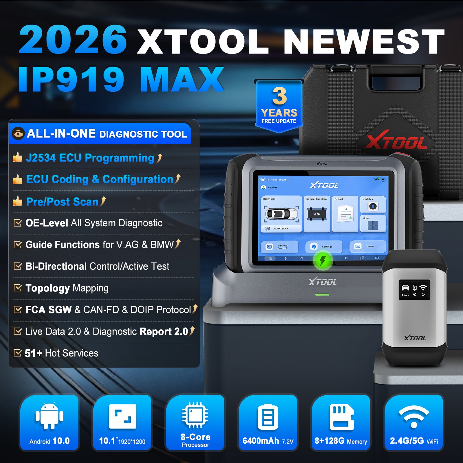 EU Warehouse XTOOL IP919MAX J2 - đánh giá và giá Car Diagnostic Tool