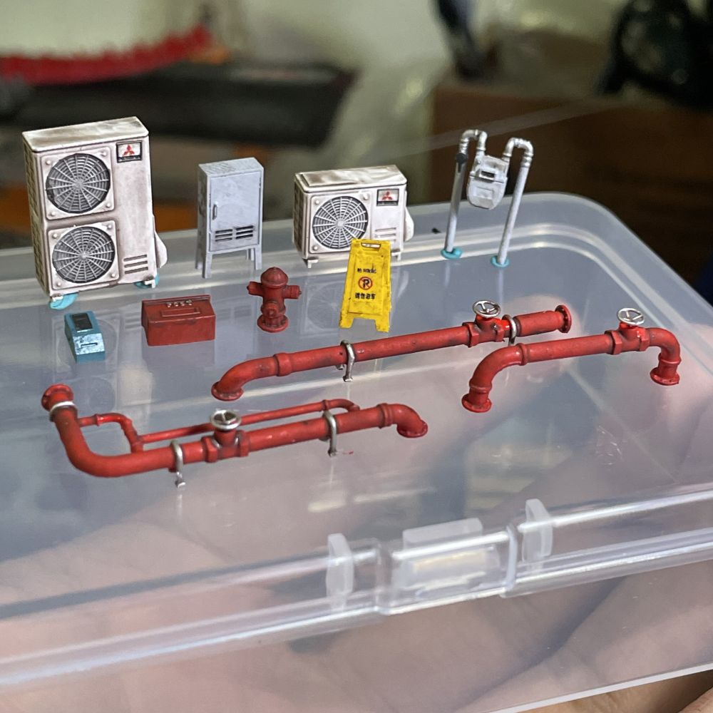 Diorama 1:64  Air Conditioner  - đánh giá và giá Auto Repair Shop Japan