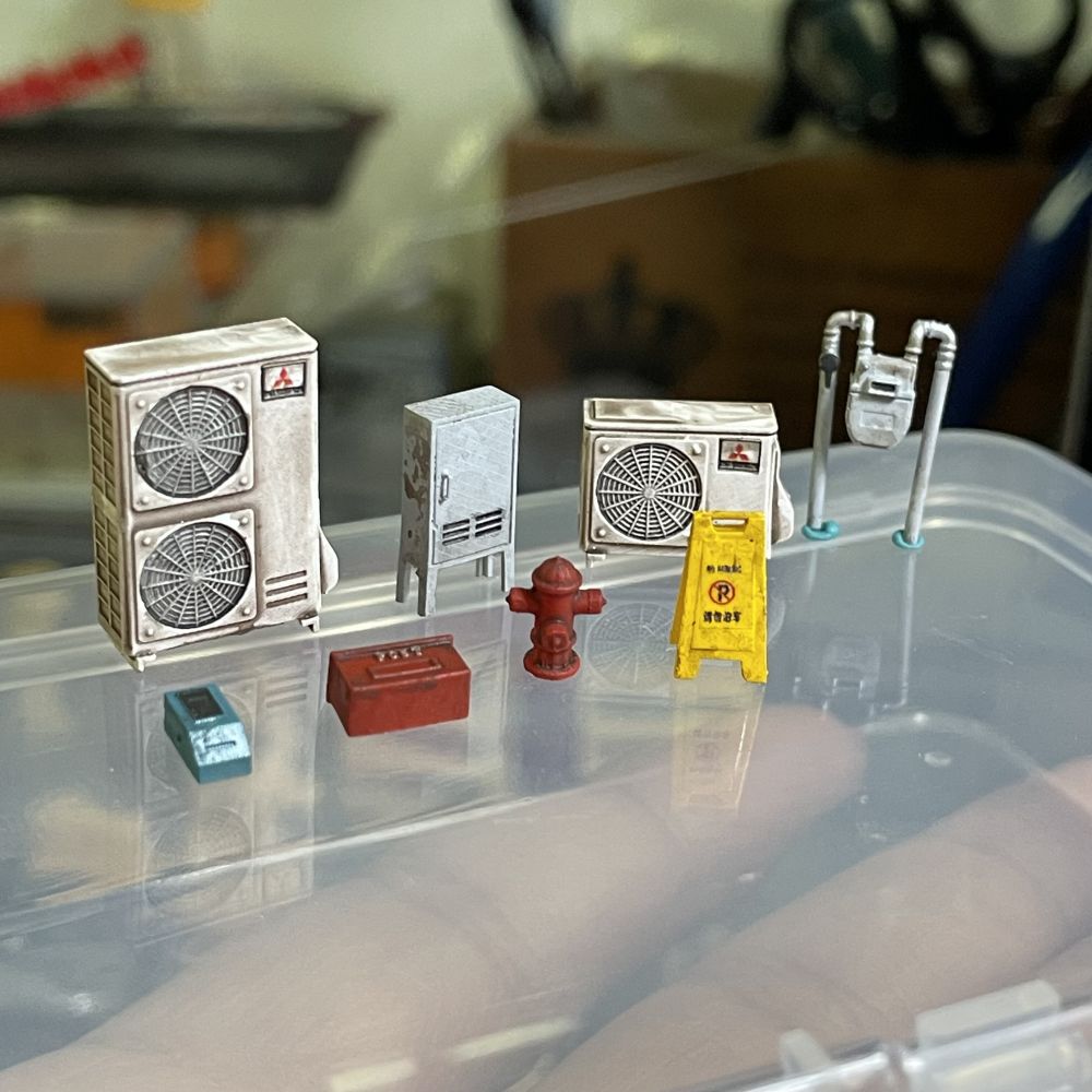 Diorama 1:64  Air Conditioner  - đánh giá và giá Auto Repair Shop Japan
