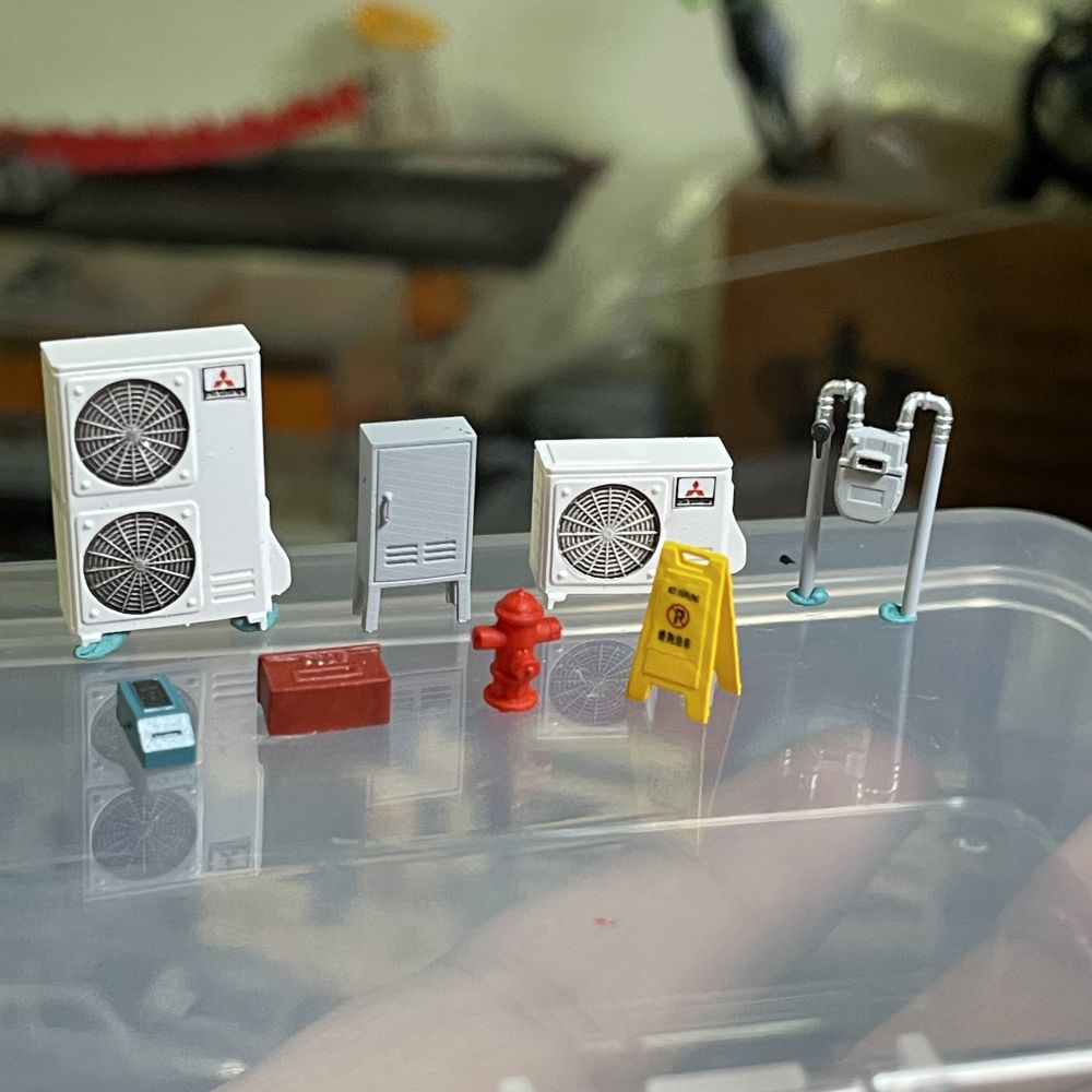 Diorama 1:64  Air Conditioner  - đánh giá và giá Auto Repair Shop Japan